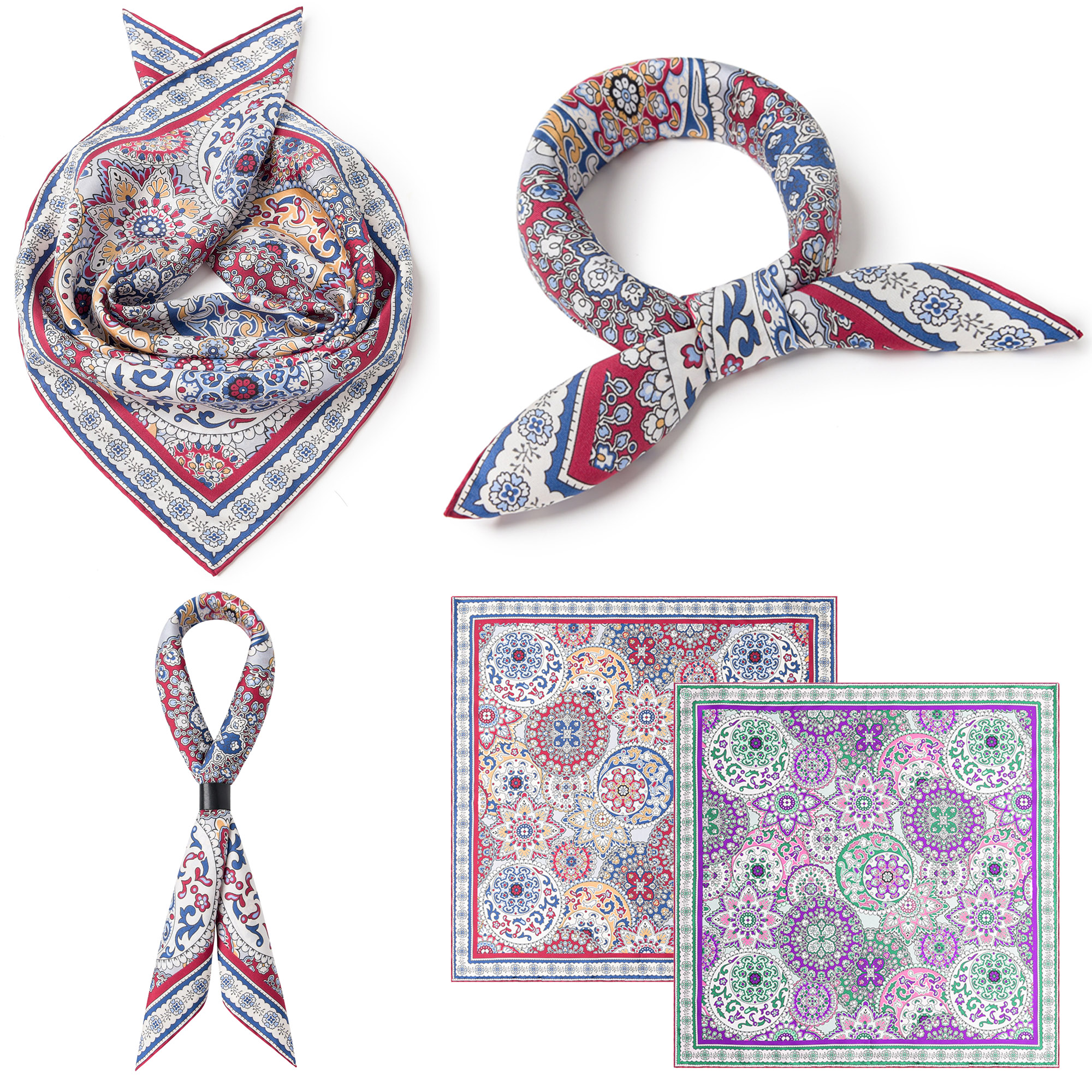 Real Silk Bandana Scarf 4