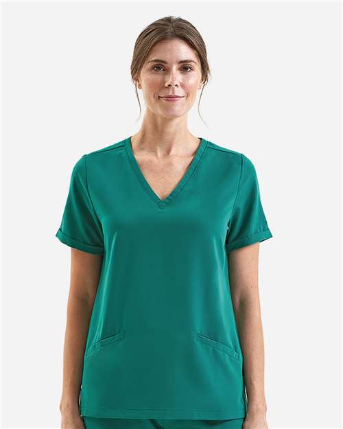 Women's Invincible V-Neck Stretch Scrub Top - NN310 2