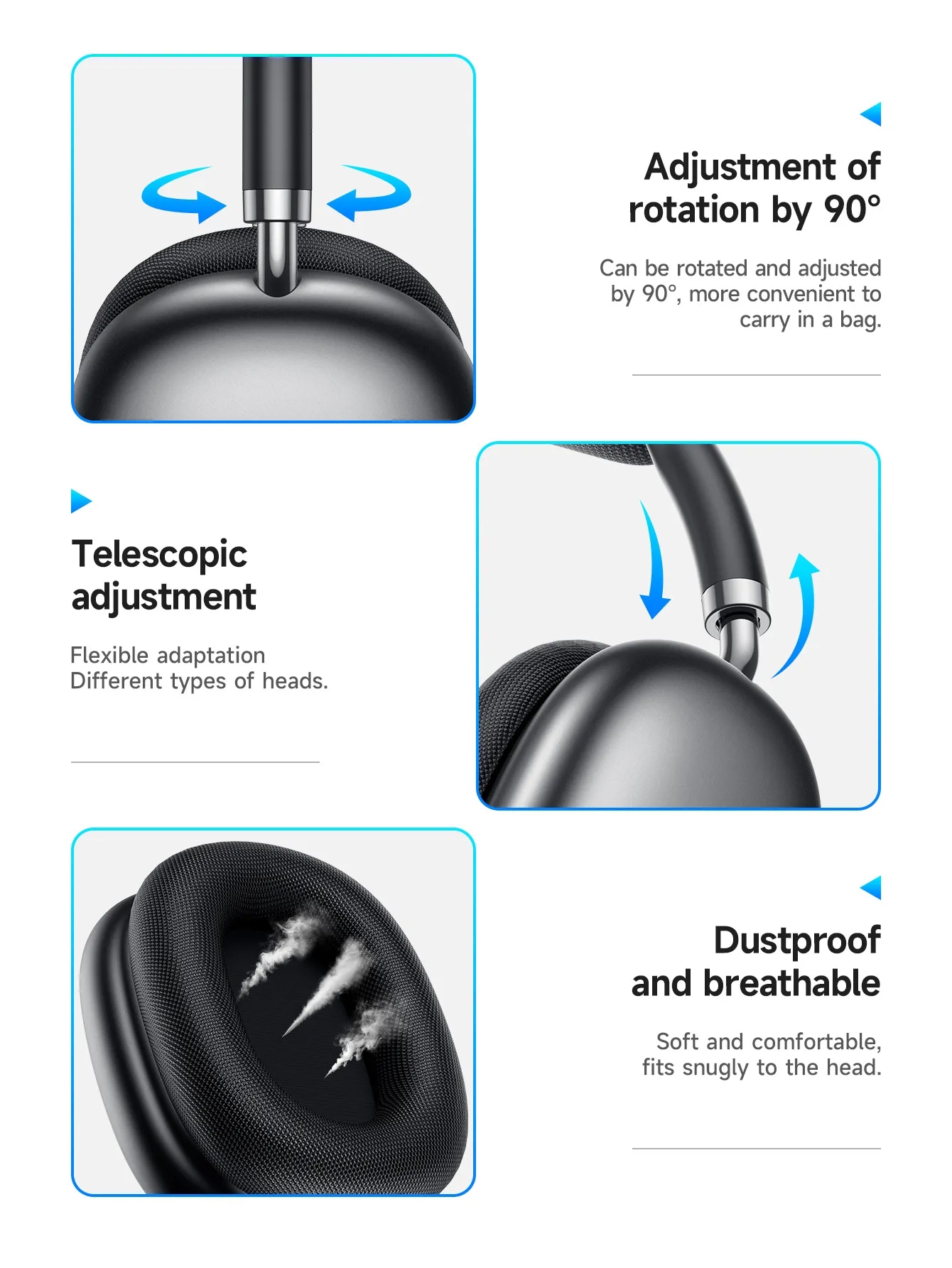 Headphones Wireless Bluetooth 4