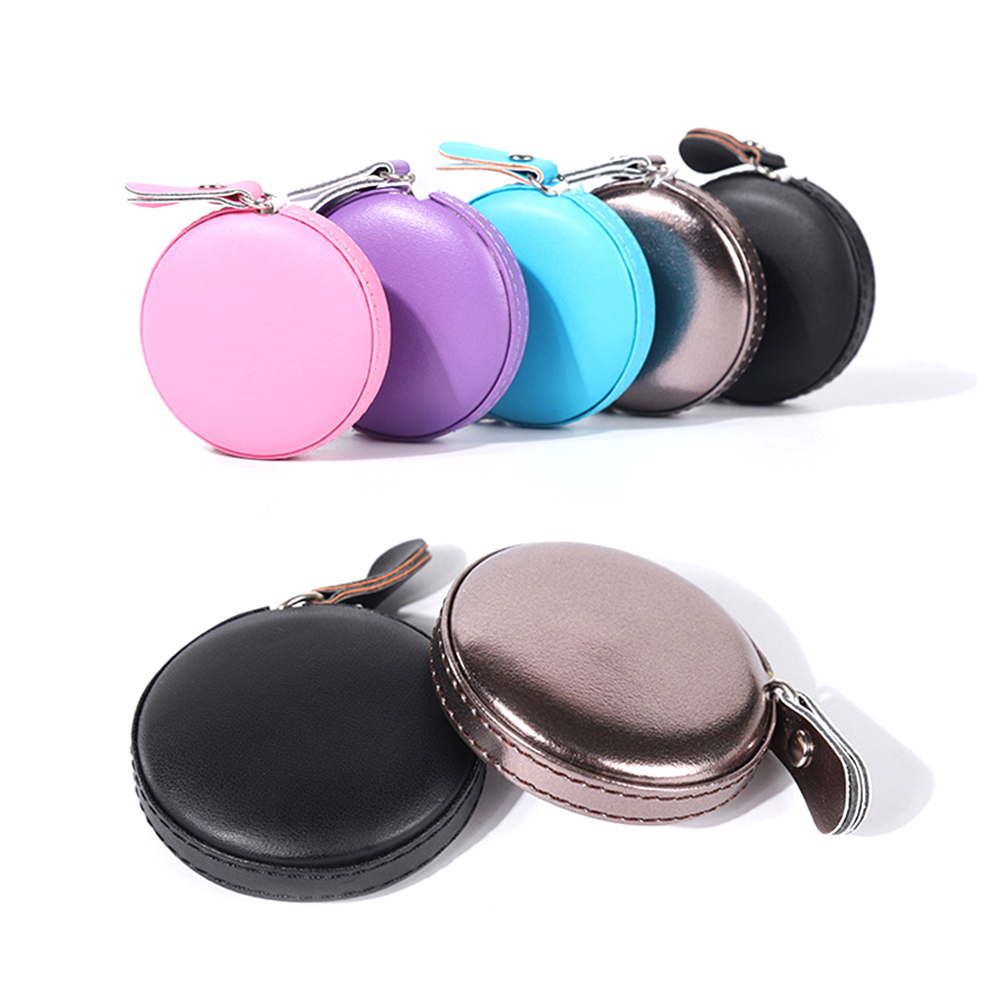 Automatic retractable 1.5m 60 inch round PU leather tape measure 4