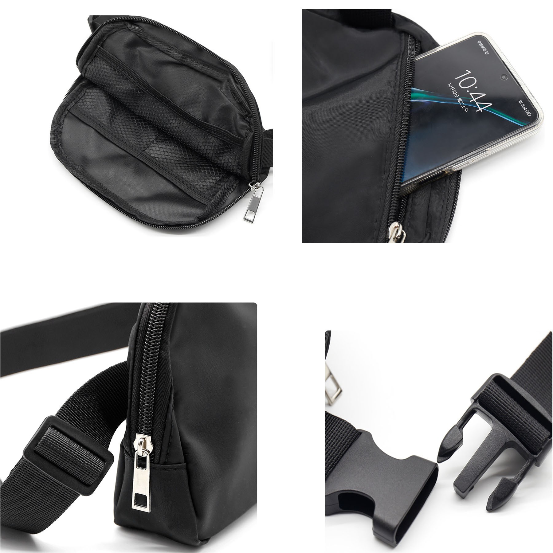 Nylon Crossbody Waist Bag Unisex Belt Fanny Pack 2