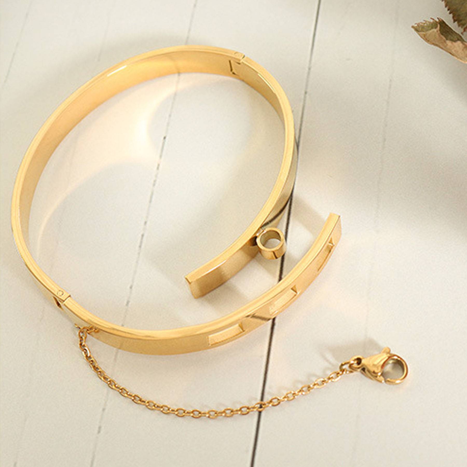 Titanium Steel Chain Tassel Buckle Bracelet 6