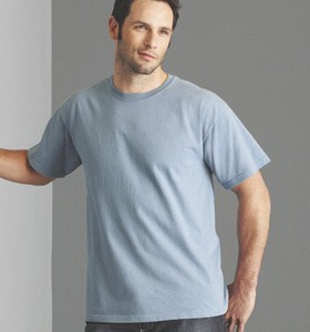 Screen Printed G2000 100% Cotton Colored T-shirt 1