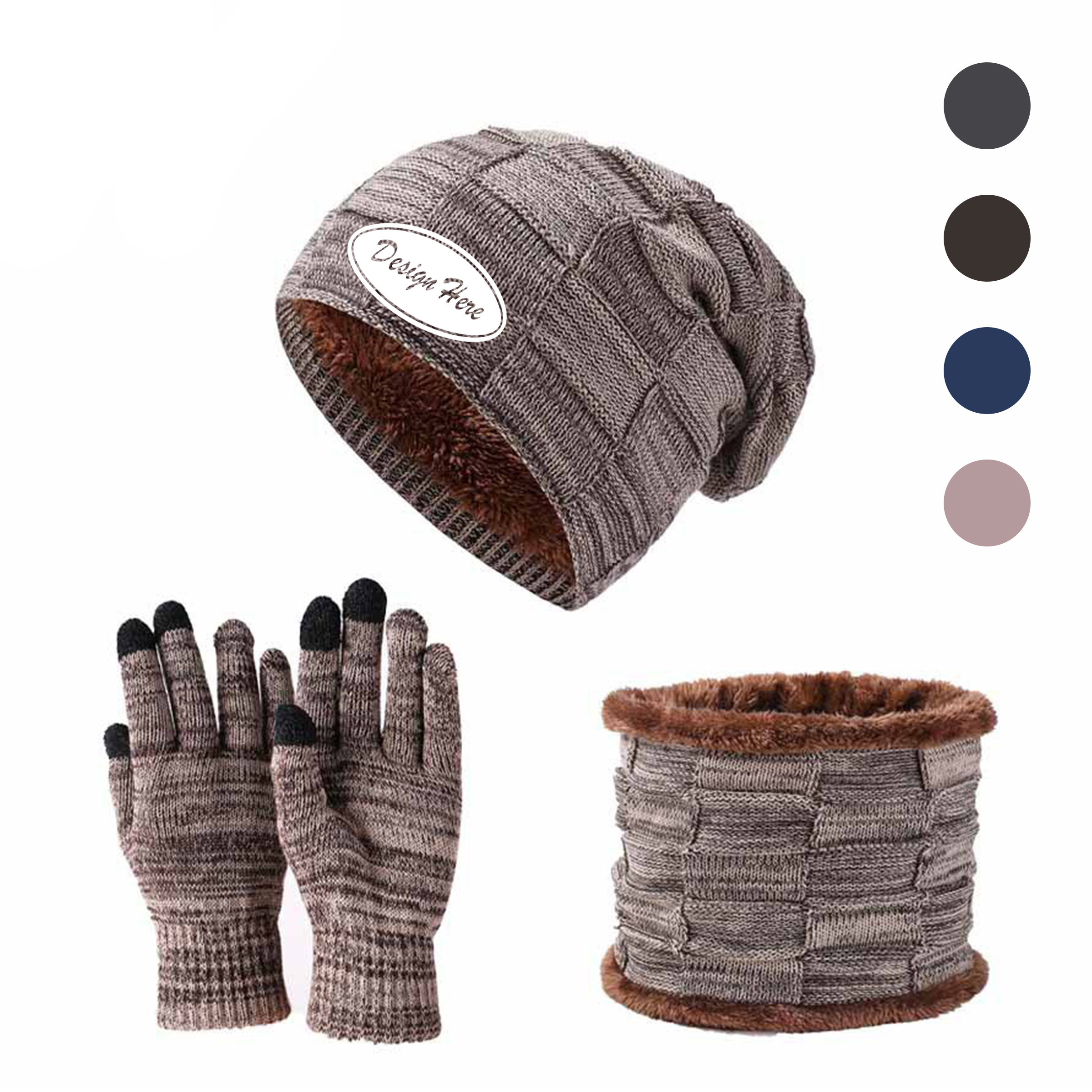 Knitted Winter Set: Beanie, Scarf & Gloves 6