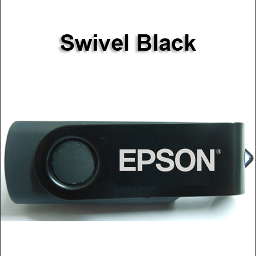 Swivel Black Flash Drive / USB - 32 GB Memory 1
