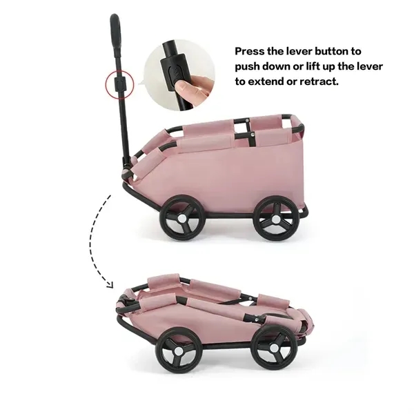 Folding Pet Carrier Cart - Portable and Convenient 5