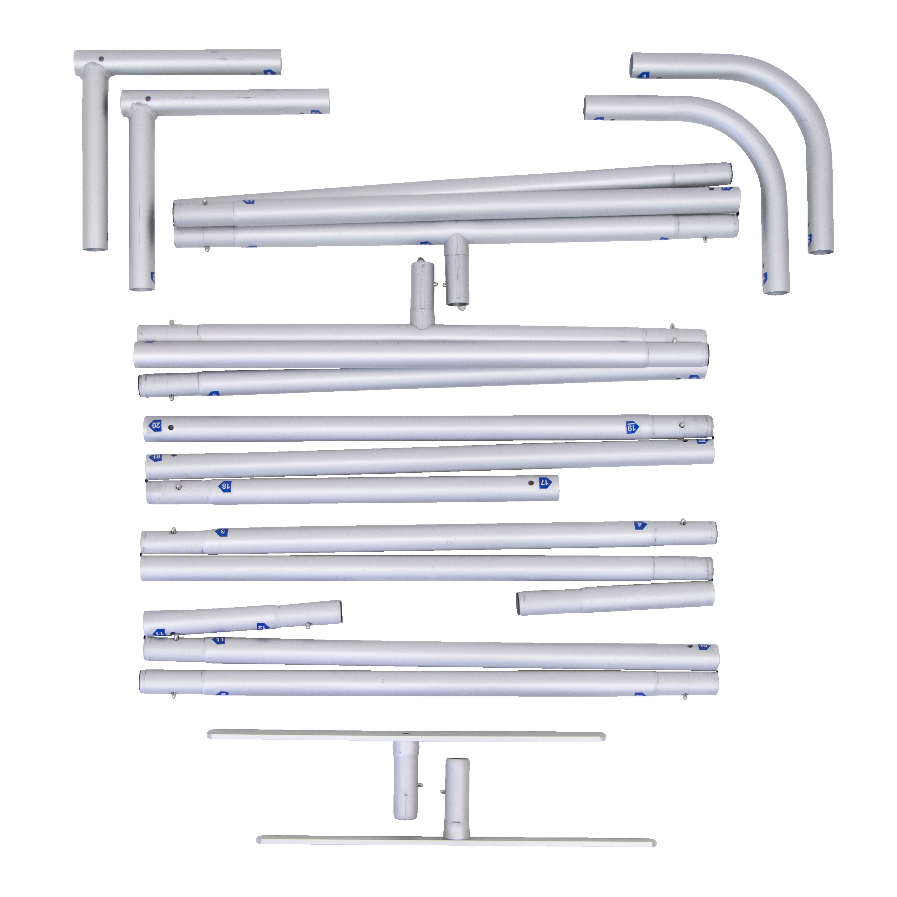 6'W x 90"H EuroFit™ Straight Wall Hardware 3