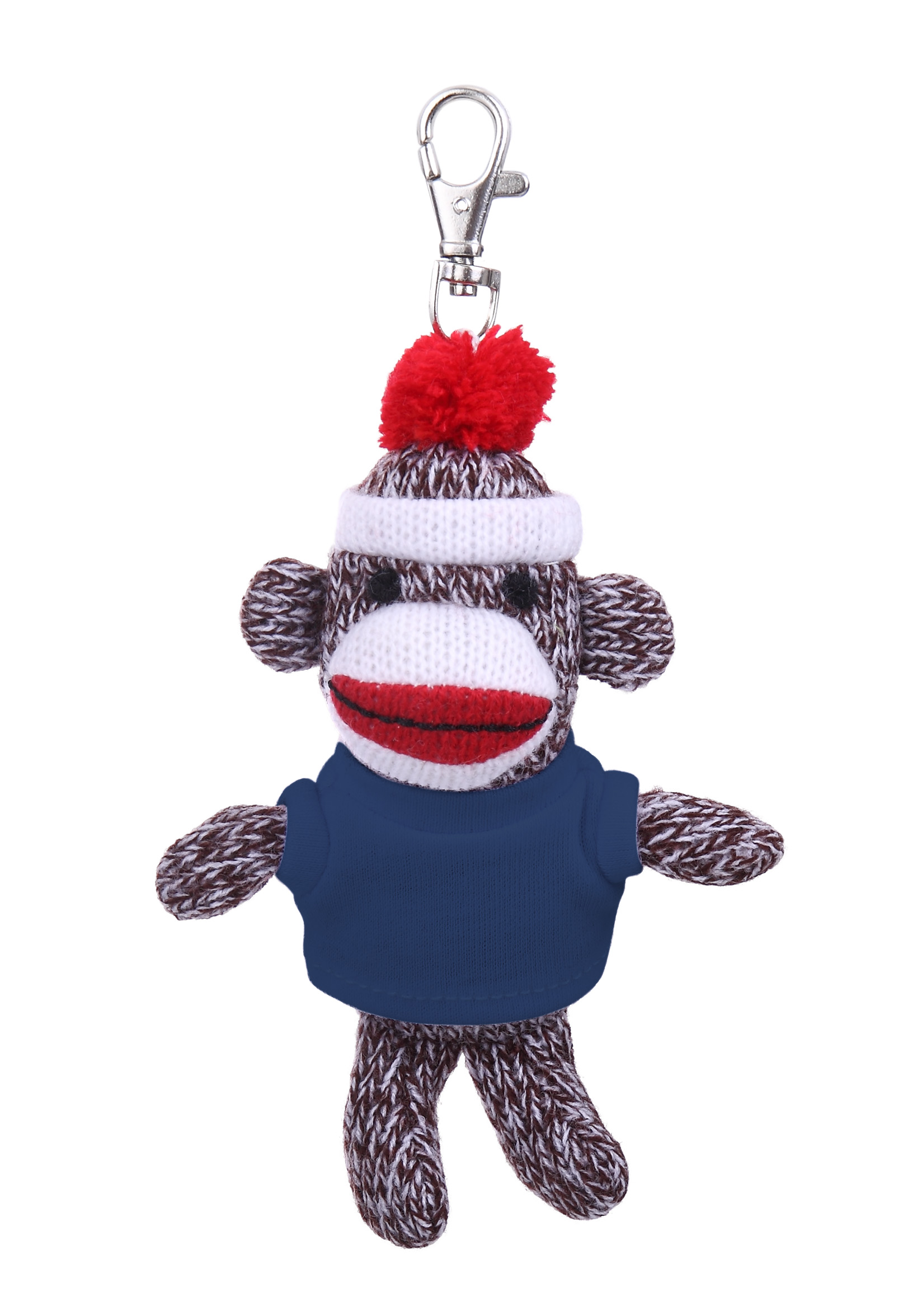 Plush Original Sock Monkey Keychain with Tee 11