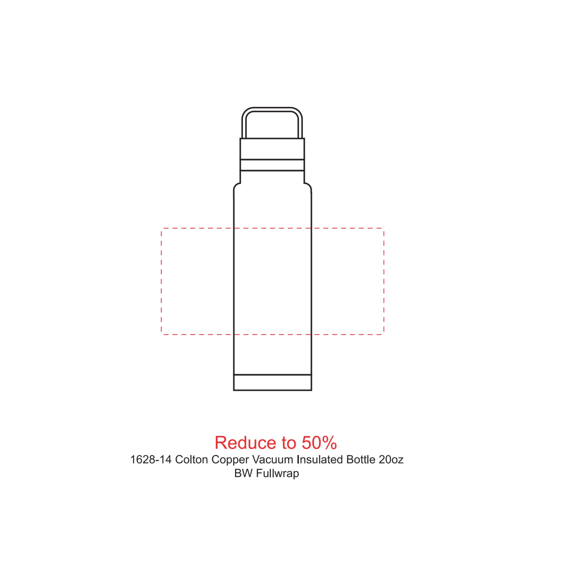 Colton Copper Vacuum Insulated Bottle 20oz, custom water bottle with logo imprint 59