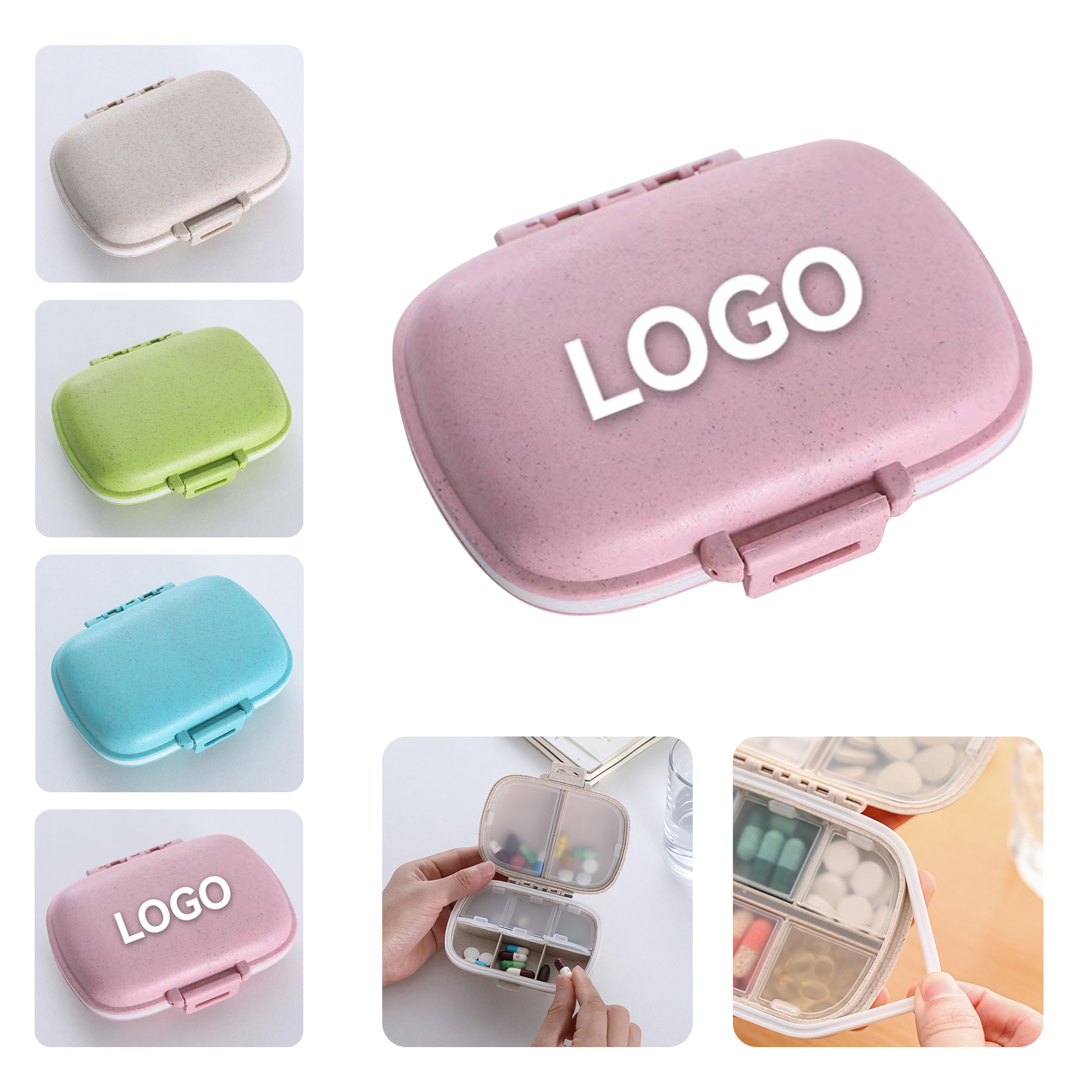 8 Compartments Portable Pill Box 2