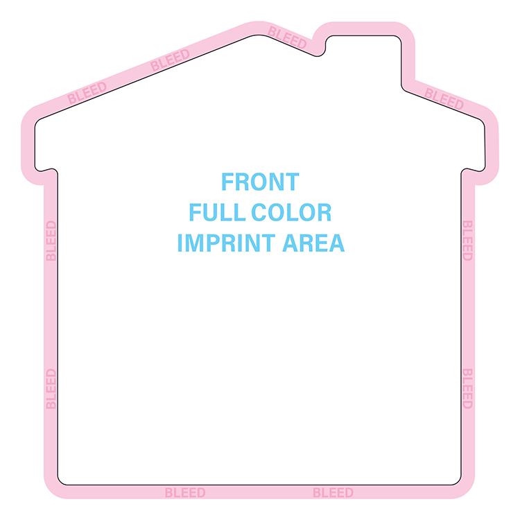 HAND FANS - Full Color, House Shaped Hand Fan 5