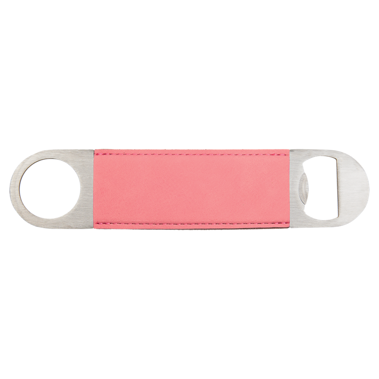 1 1/2" x 7" Pink Leatherette Bottle Opener 2