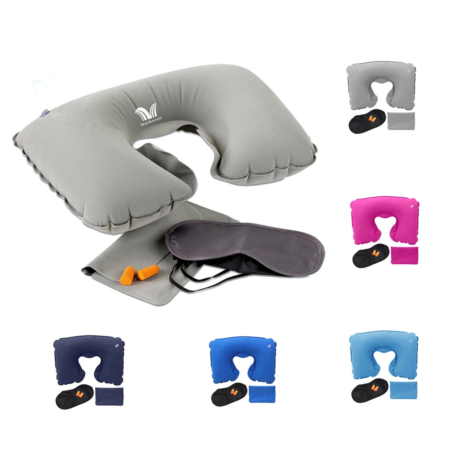 U-Shaped Portable Inflatable Travel Neck Pillow 2