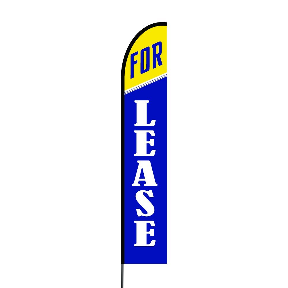 For Lease Flag Kit 15' Feet Feather Flag Sign Outdoor Banner 2