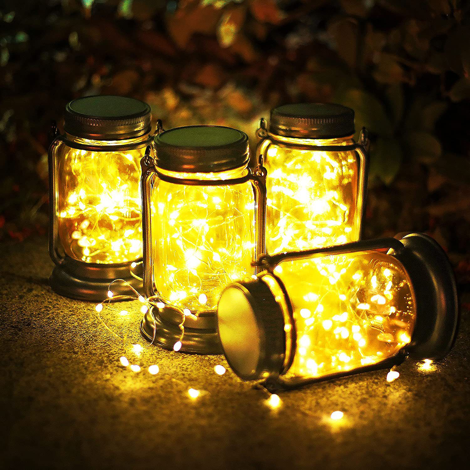 Mason Jar Decor Mobile Outdoor Solar Lanterns 6