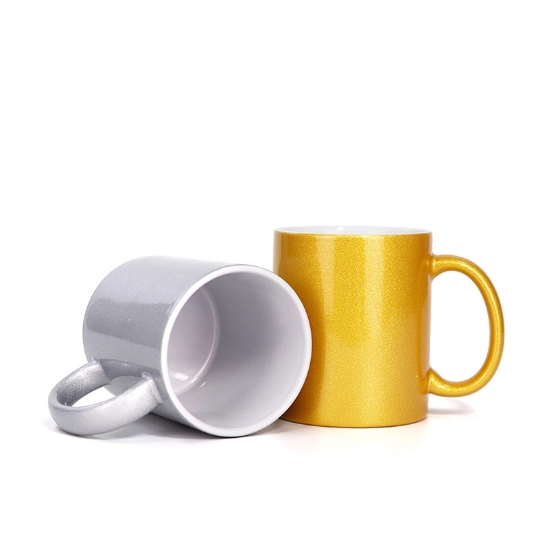 11 oz Full Color Sublimation Glossy Sparkly Ceramic Mug 2