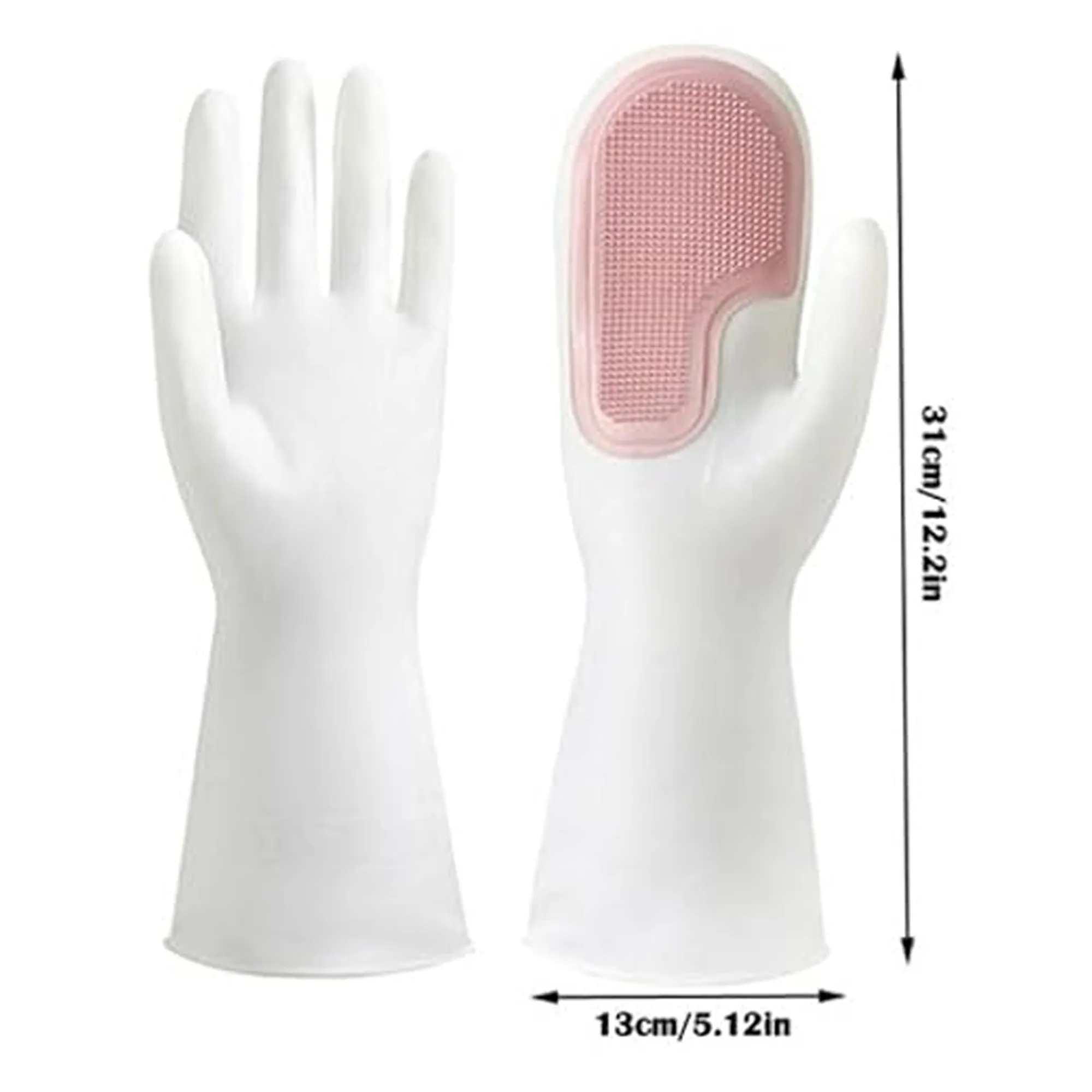 Dishwashing Gloves with Built in Scrubber 3