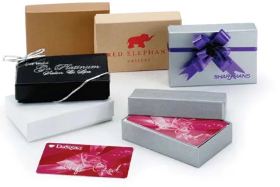 White/Natural Kraft Gift Card Box 1