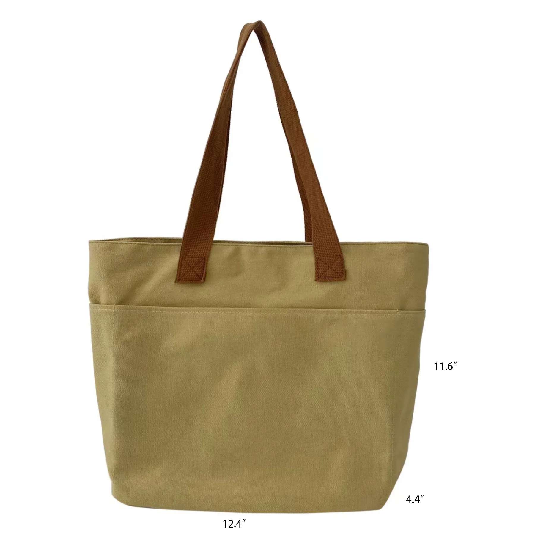 Big Capacity Shoulder Bag With Pockets, custom tote bag with logo imprint 3