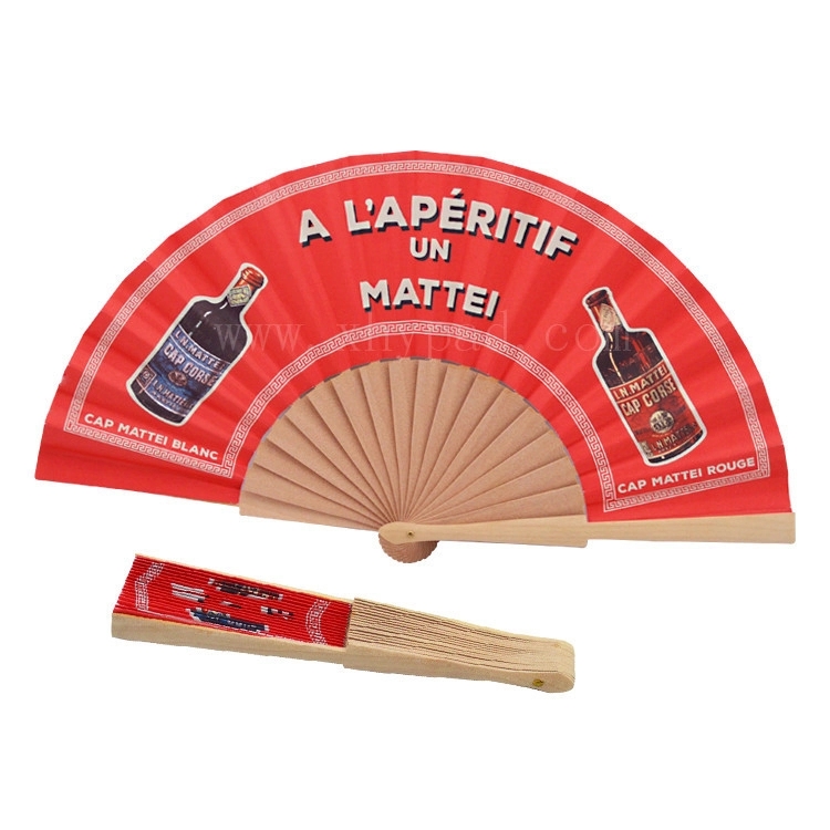 Folding Fan with Wooden Handle 4