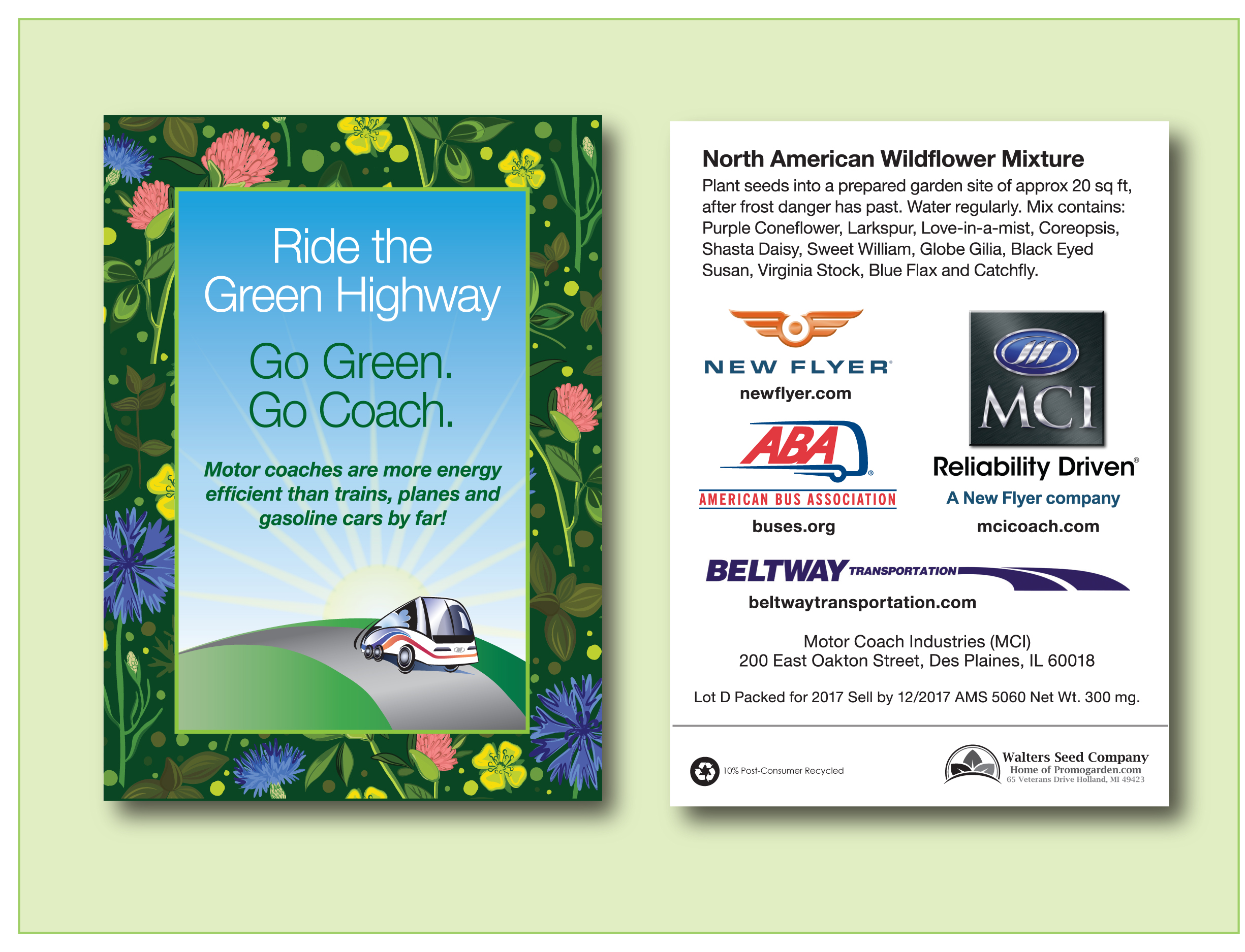 Standard Size Custom Design Seed Packet 3.25" x 4.5" 2