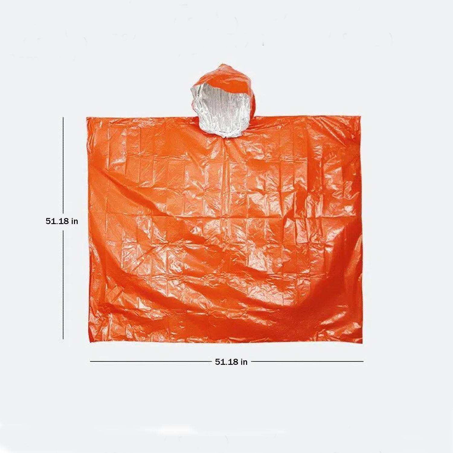 Lightweight Reusable PE Aluminum Plated Film Raincoat 5