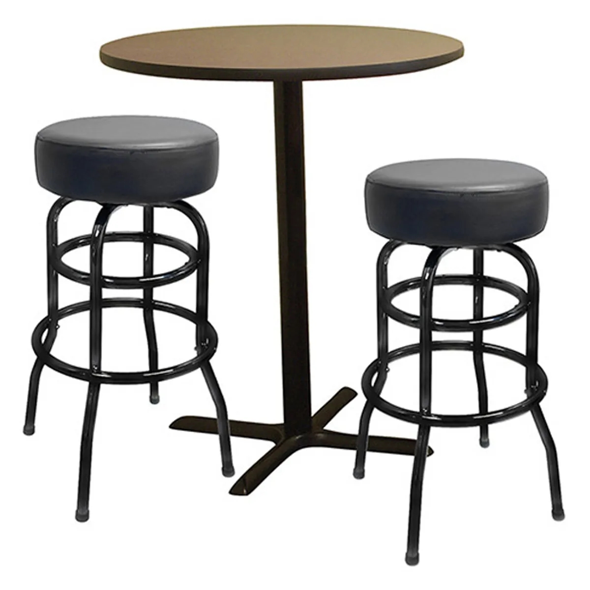 Customizable Padded Swivel Bar Stool With Chrome Base 1