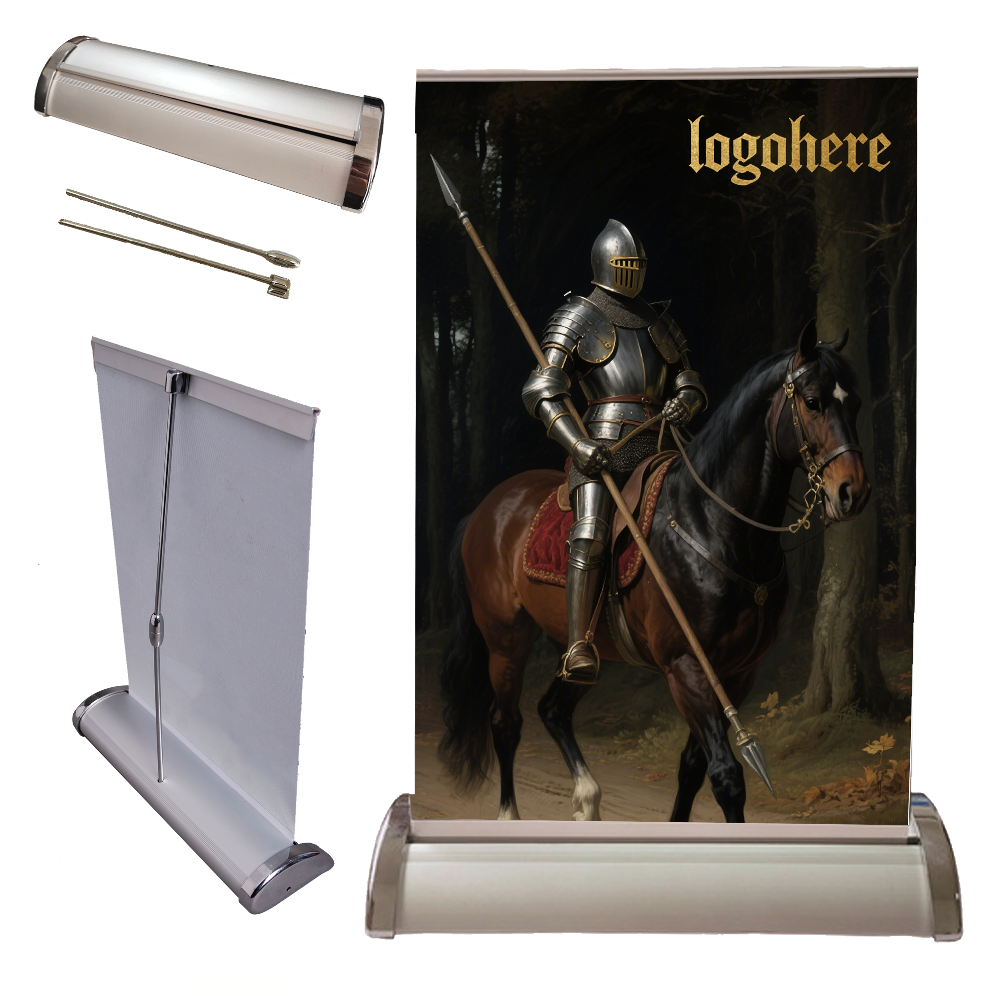 12.8x9.4 Retractable Banner Stand 3