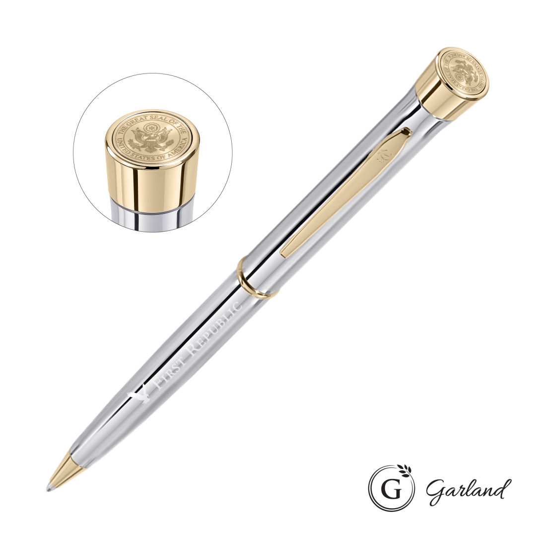 Garland® Signature Custom Emblem Twist Pen - Chrome 5