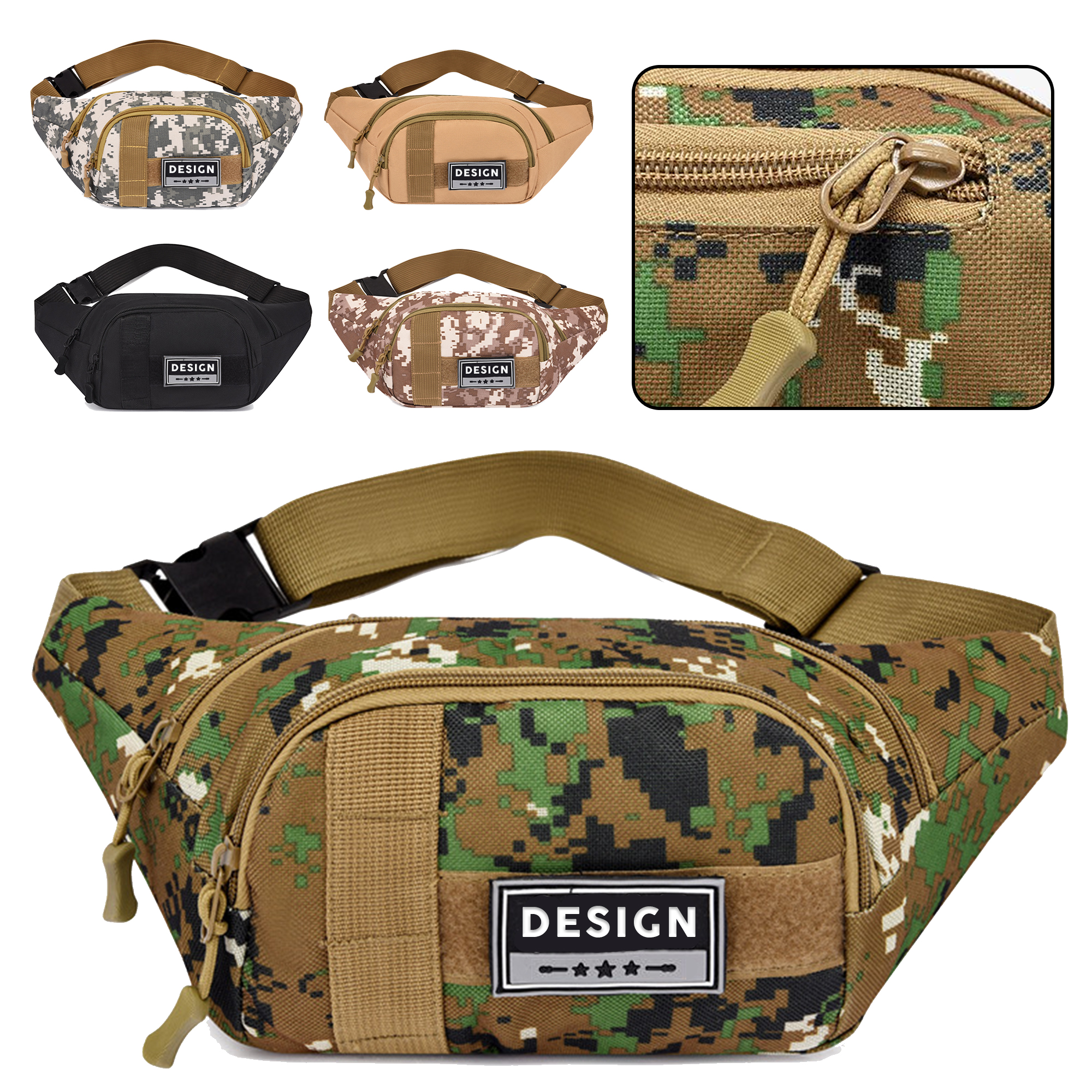 Camouflage Versatile Cycling Crossbody Fanny Pack Waist Bag 2
