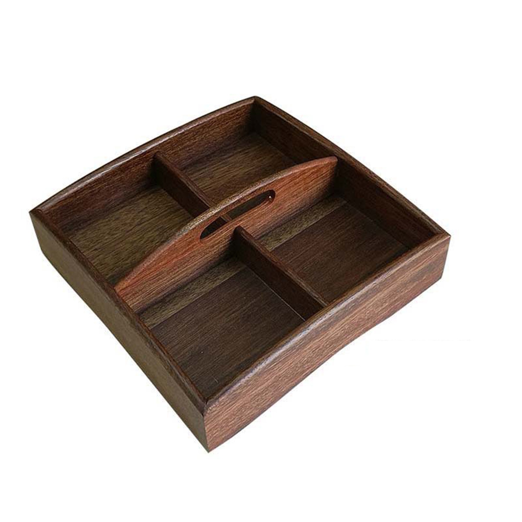 Walnut Wood Partitioned Snack Box 2
