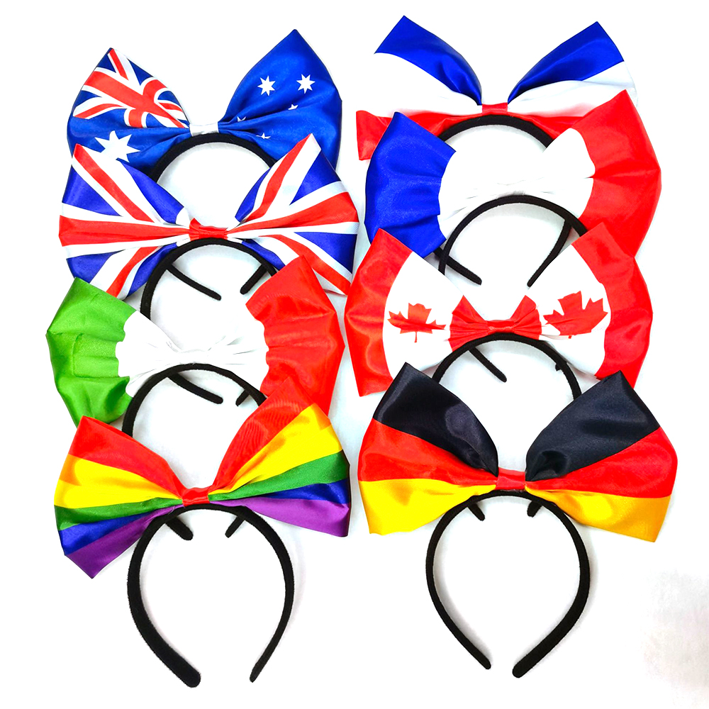 Qatar World Cup National Flag Bowknot Head Hoop 3