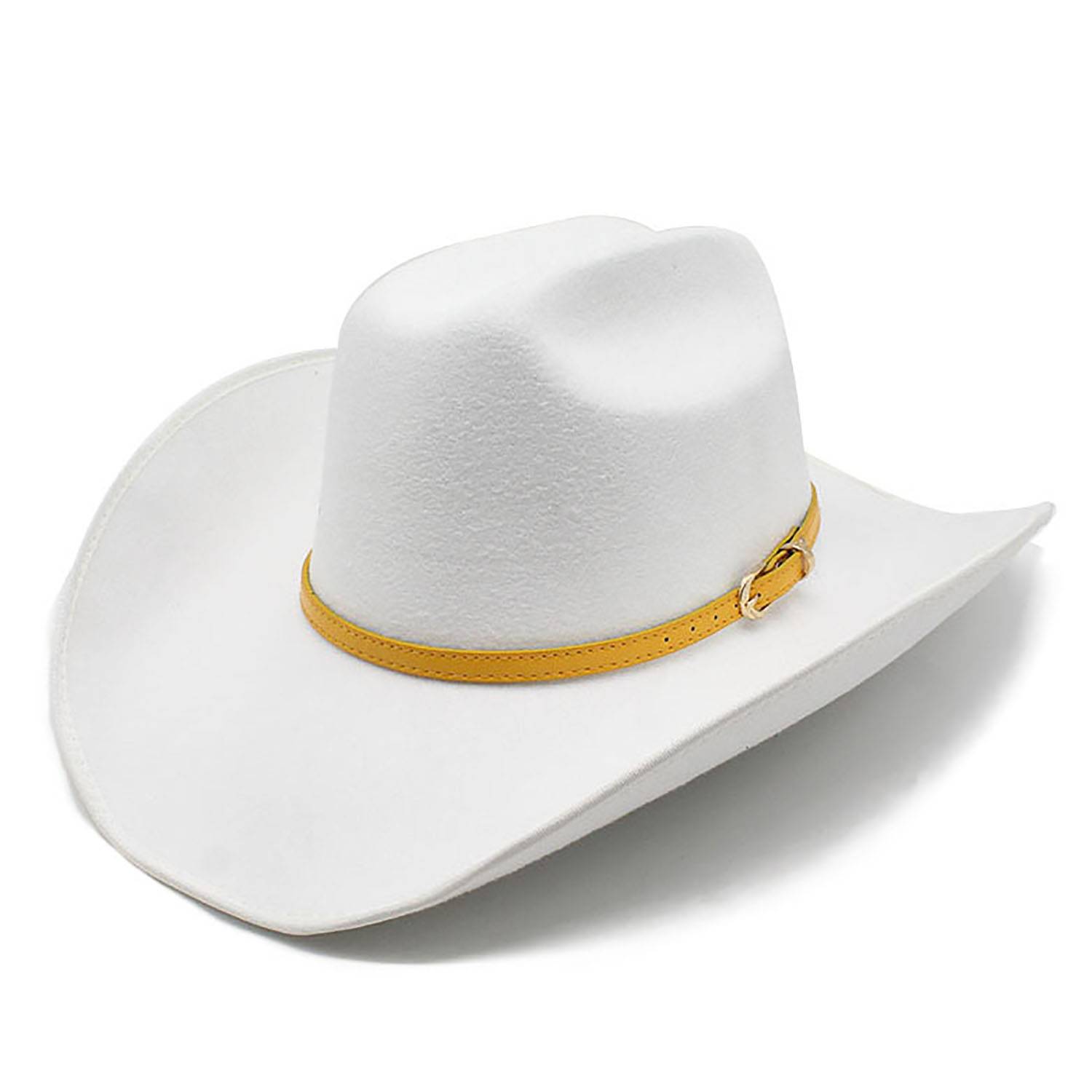 Classic Wool Cowboy Hat with Metallic Buckle 9