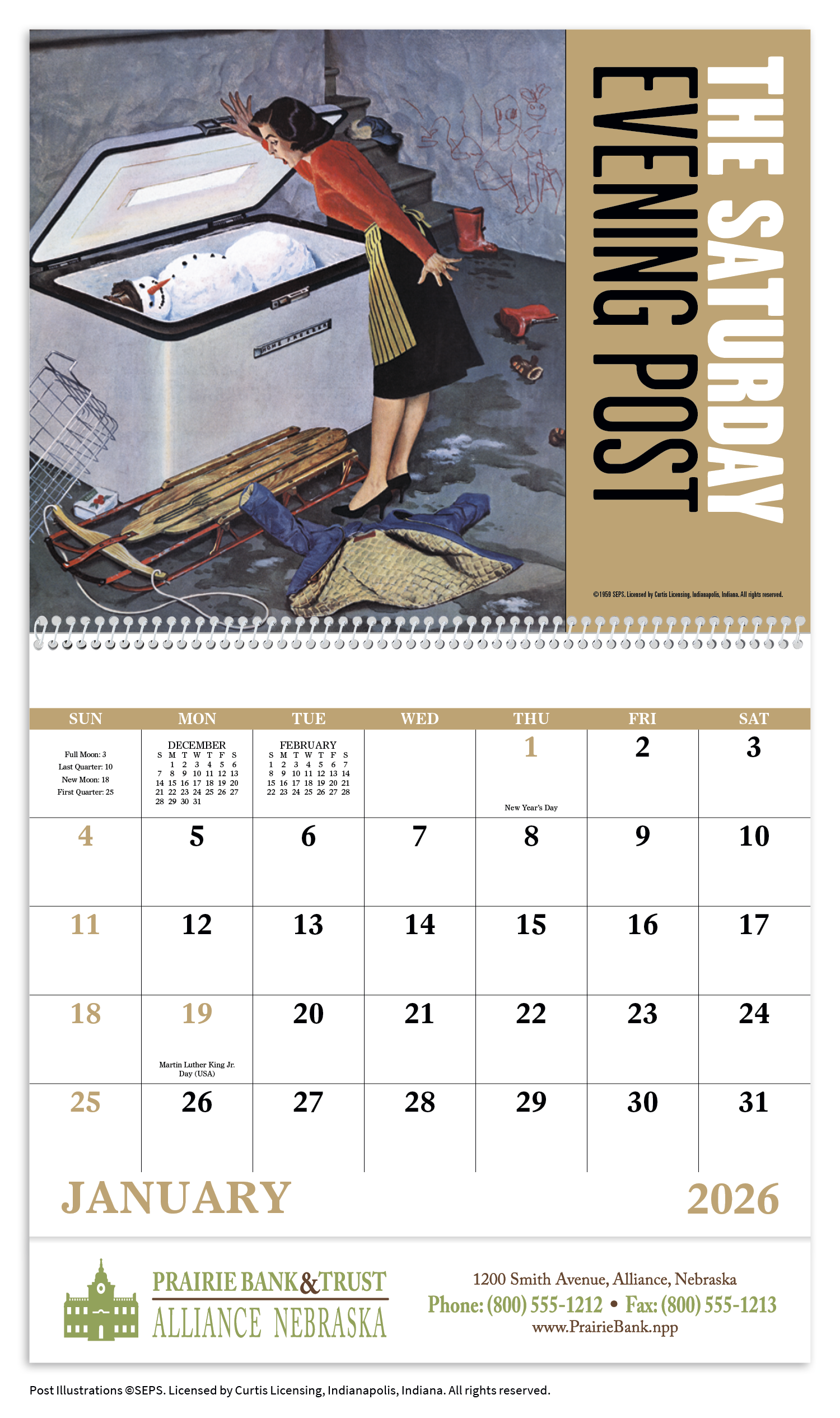 Good Value™ The Saturday Evening Post - Spiral Calendar 22