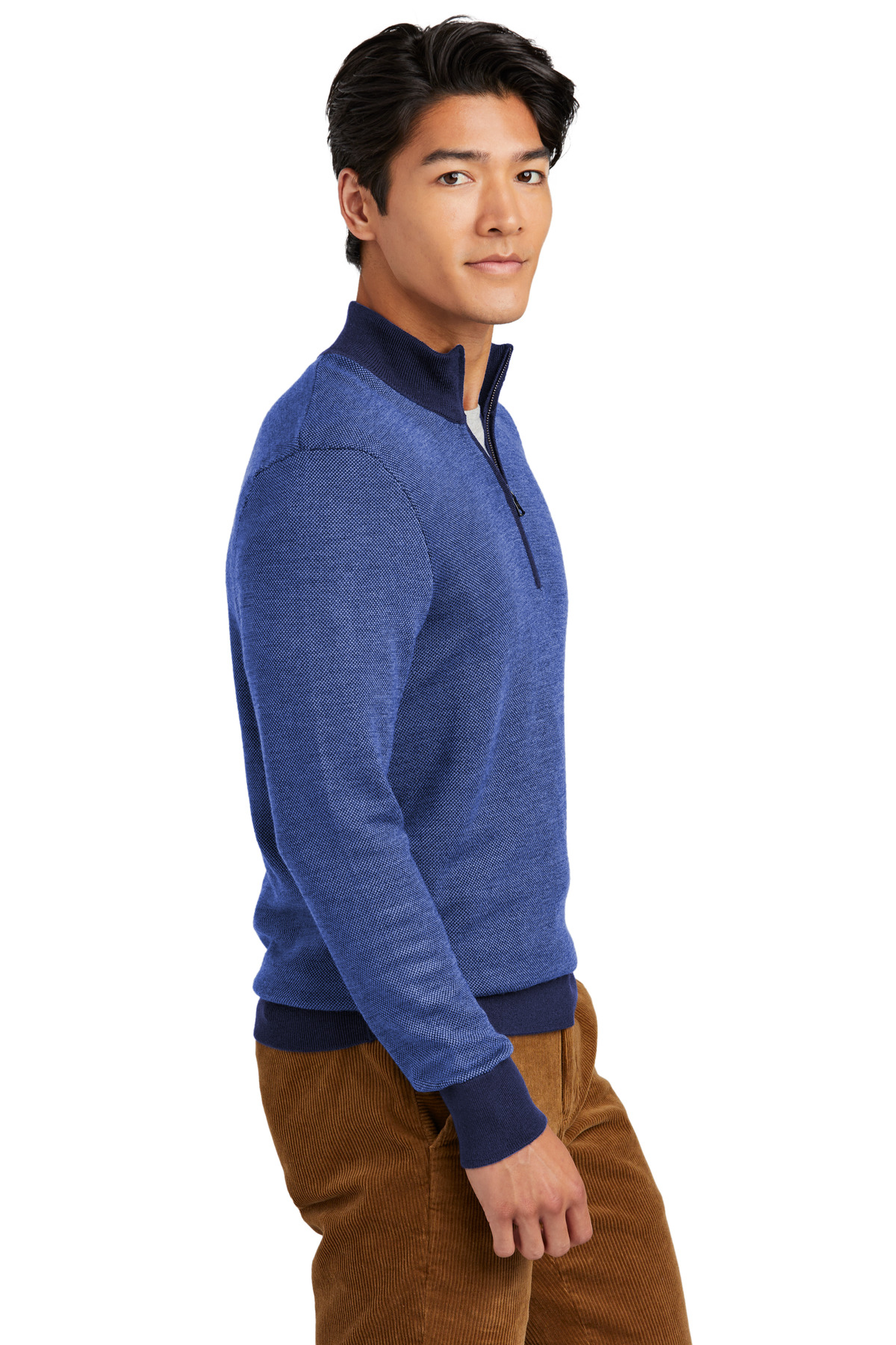Brooks Brothers Washable Merino Birdseye 1/4-Zip Sweater BB18412 13