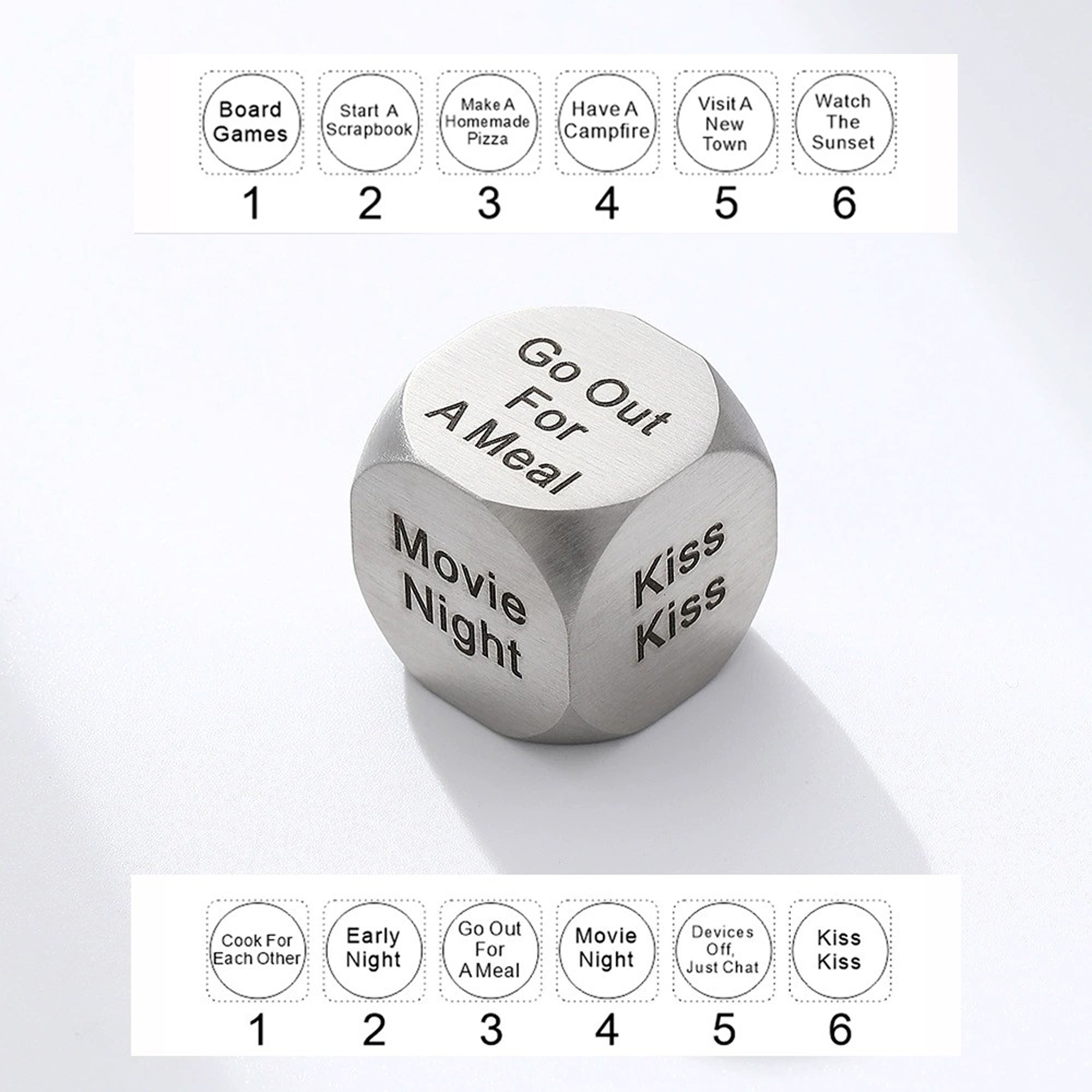 Stainless Steel Decision Dice 2