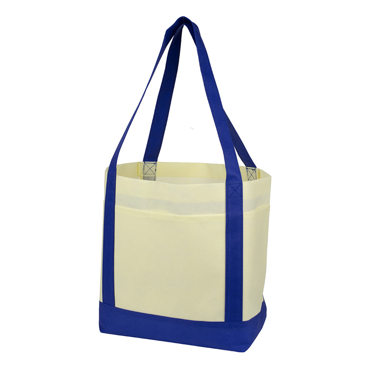 18"W x 12"H x 7" Gusset - "THE CRUISER" Faux Canvas 3-Pocket Value Tote 20