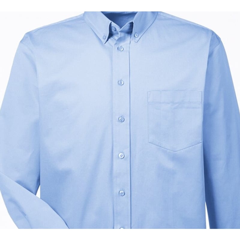 Harriton Men's Foundation 100% Cotton Long-Sleeve Twill Shirt With Teflon™ 20