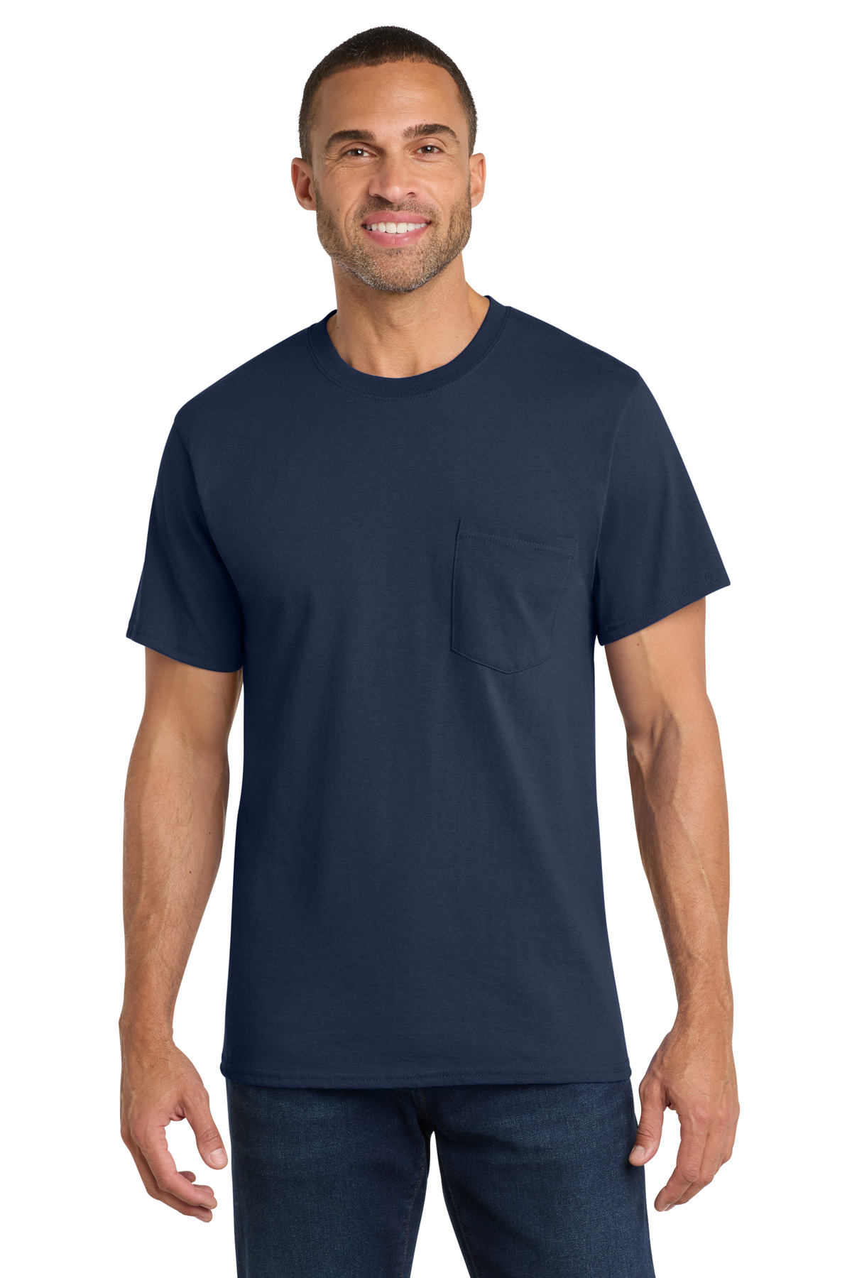 Port & Co Core Cotton Pocket Tee. PC54P 138