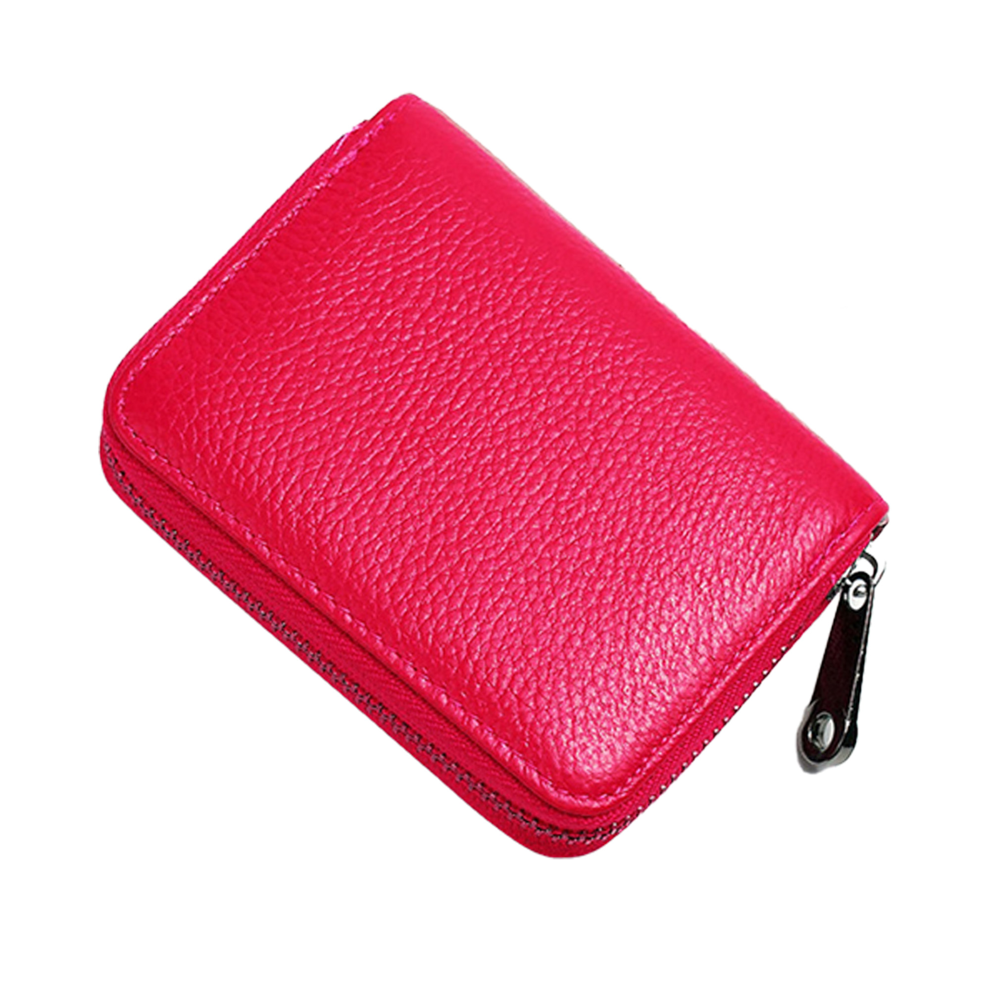 PU Leather Portable Cardholder With Zipper 7