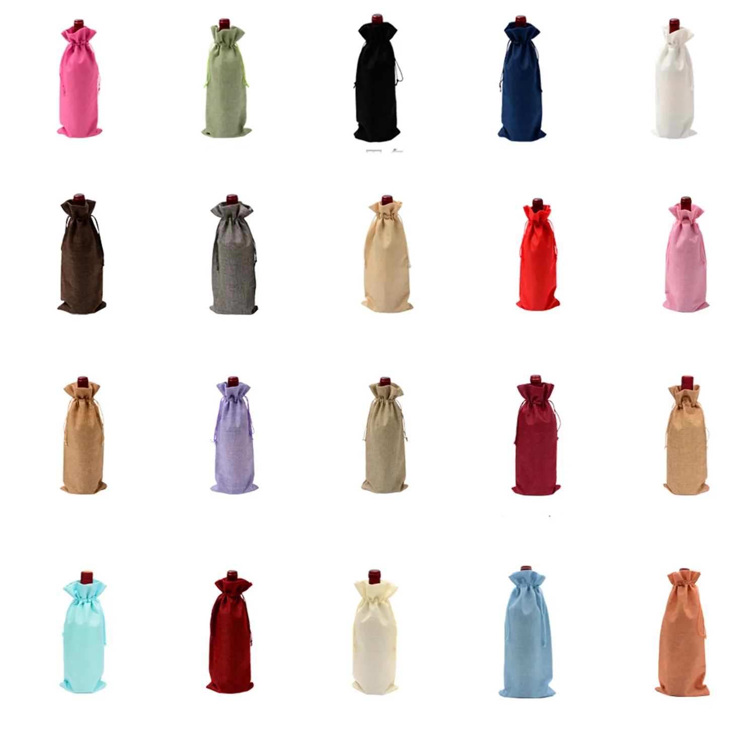 Drawstring Wine Bottle Bag 9