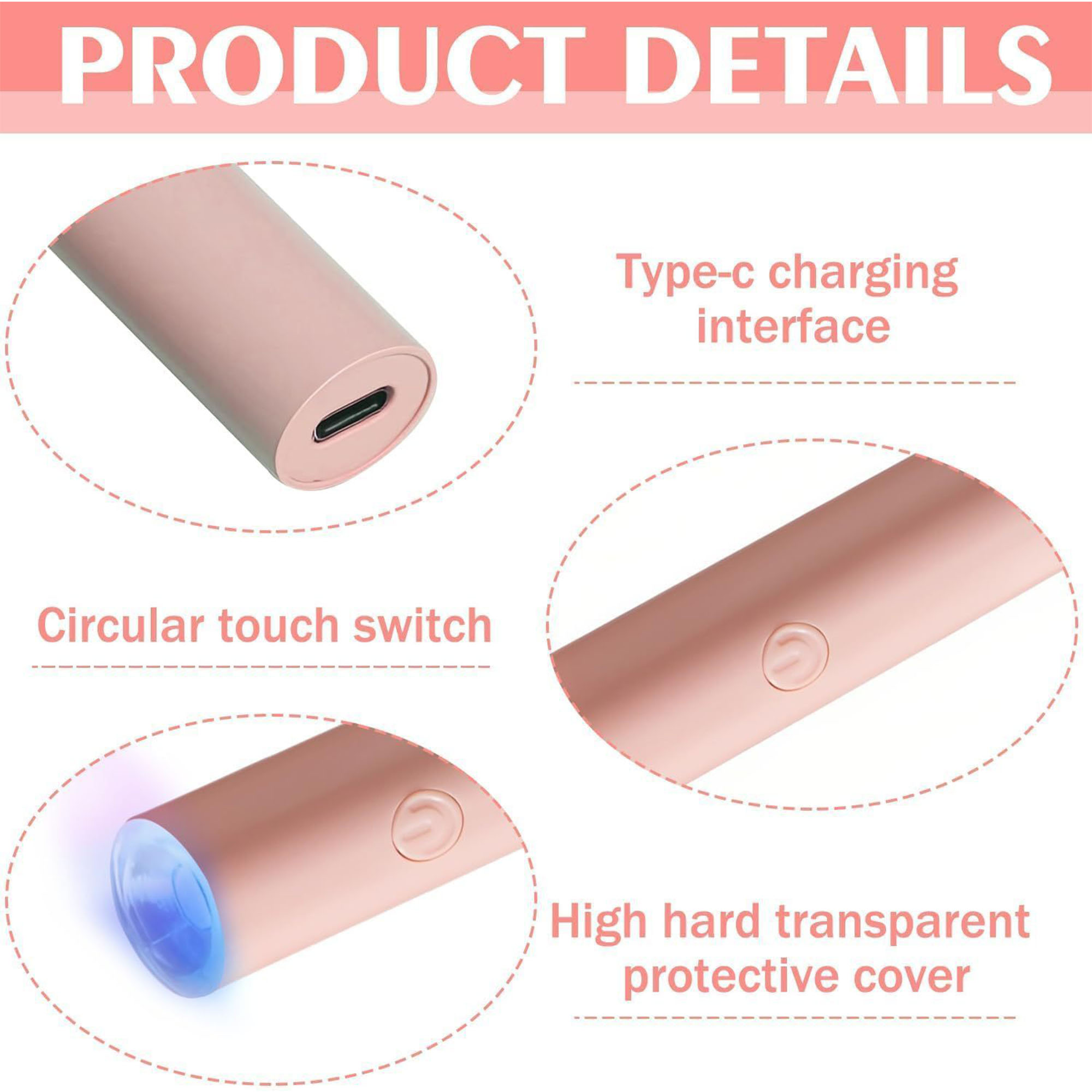 Portable Handheld Nail Straight Light 1