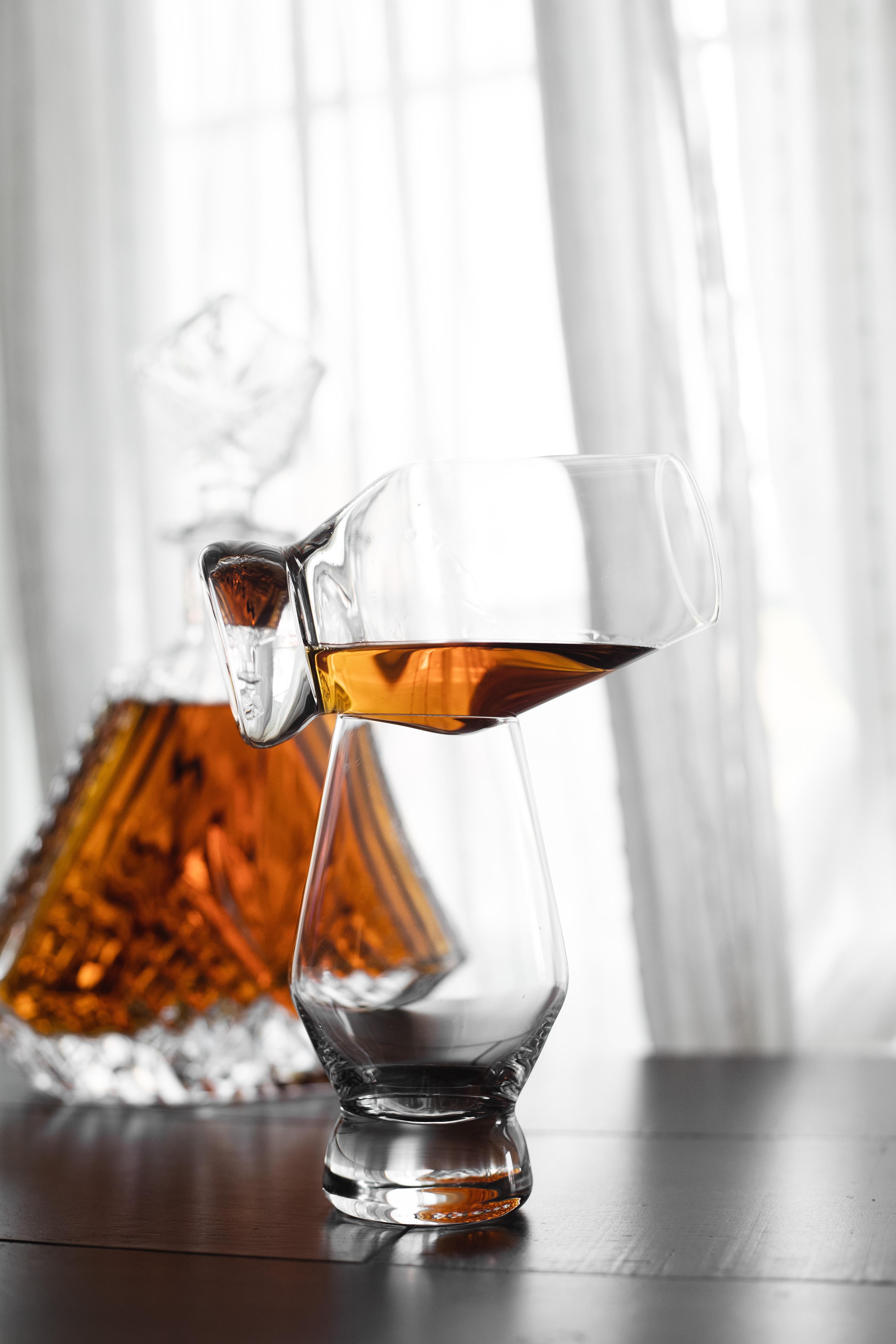 Viski® Raye Footed Crystal Scotch Glass, set of 2 7