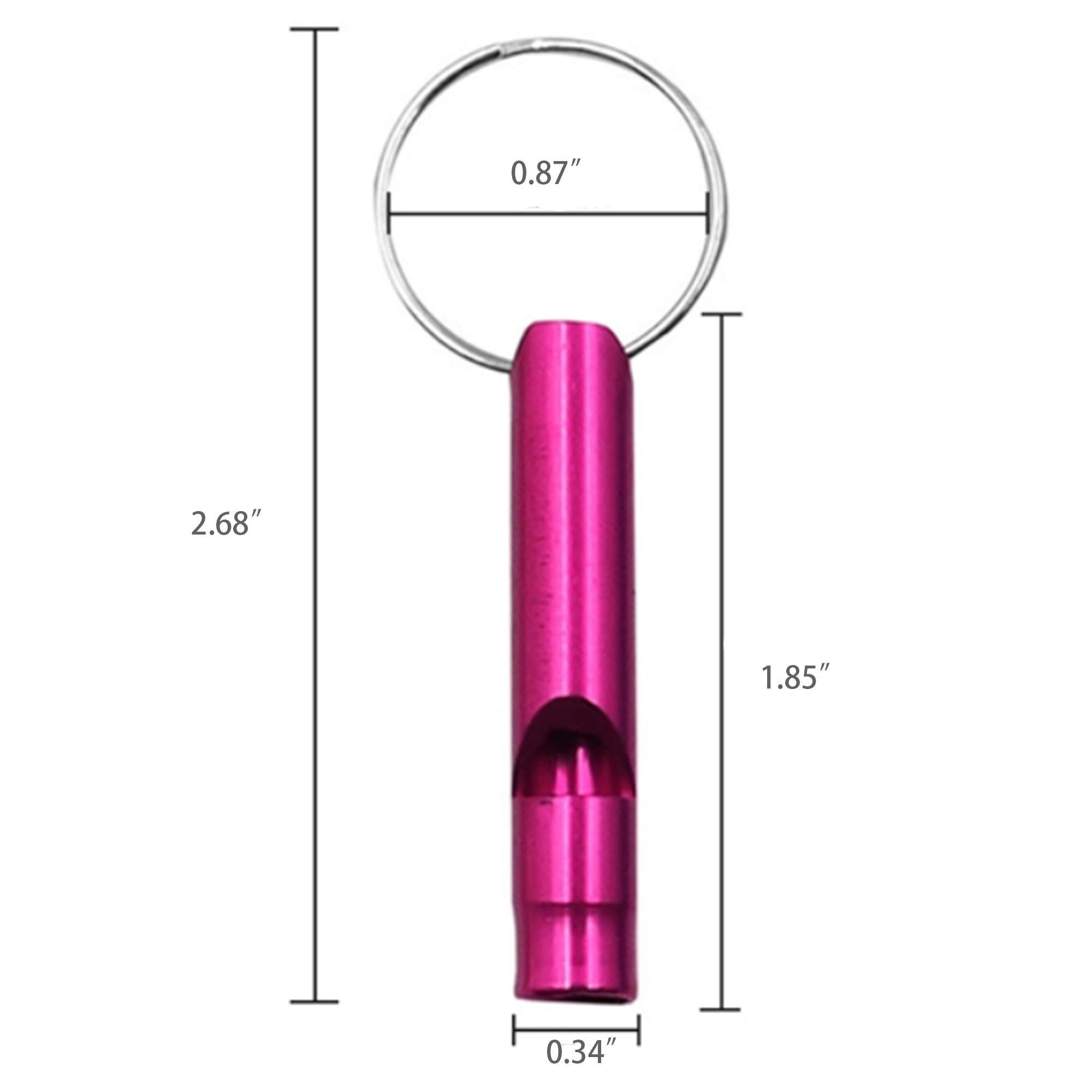 MOQ 50 Mini Aluminum Whistle Keyring Keychain 3