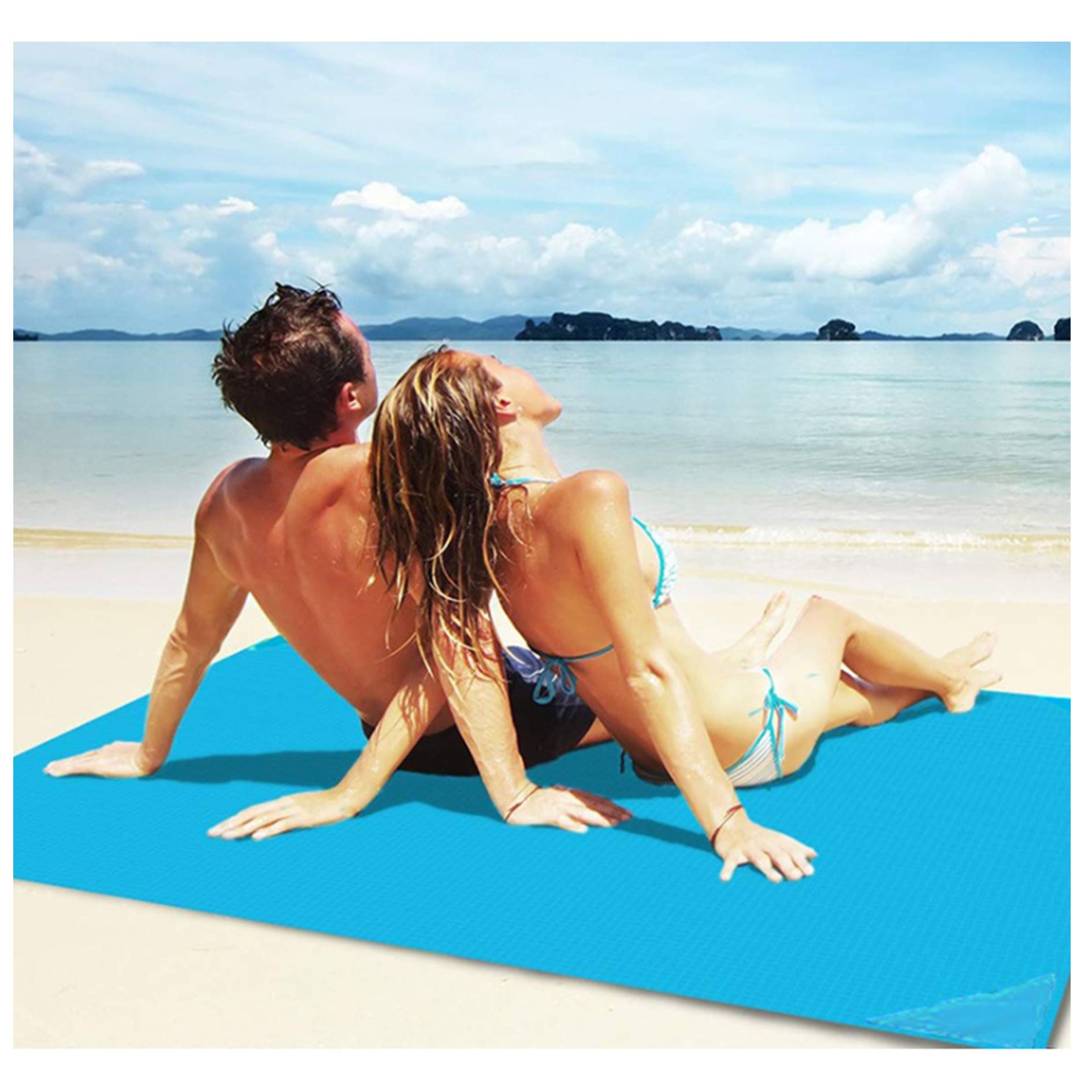 Portable Folding Beach Mat Picnic Blanket 4