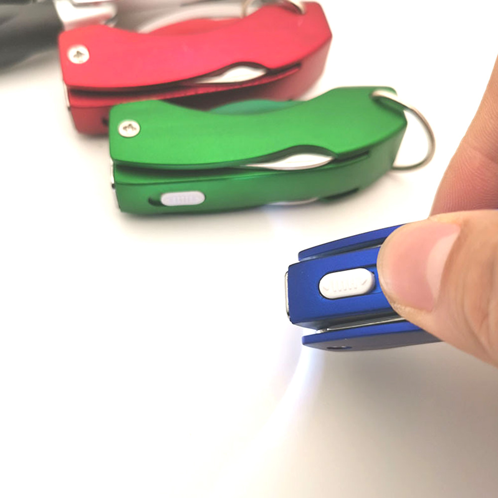 Multifunctional ballpoint pen with knife bottle opener led flashlight key ring 7