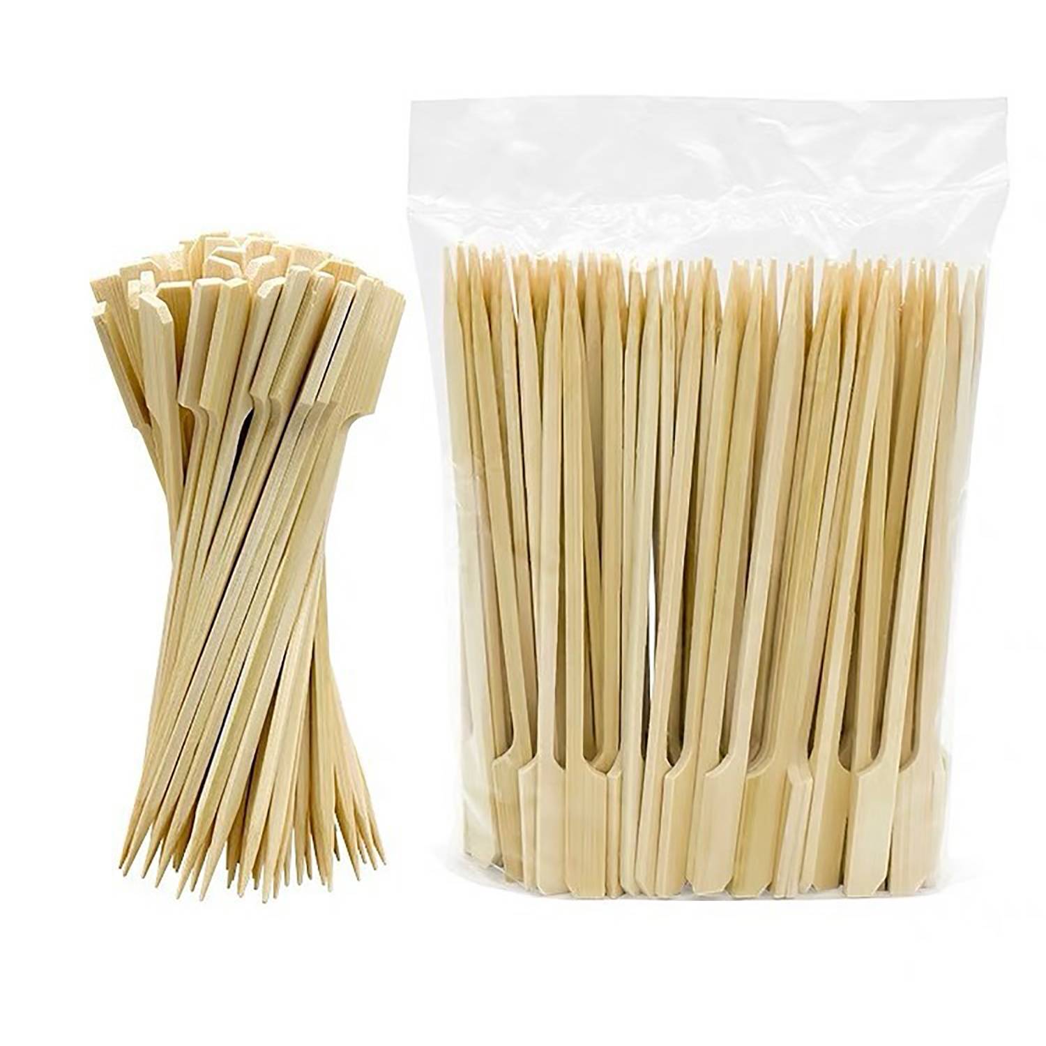 100Pcs Disposable Bamboo Skewers 6