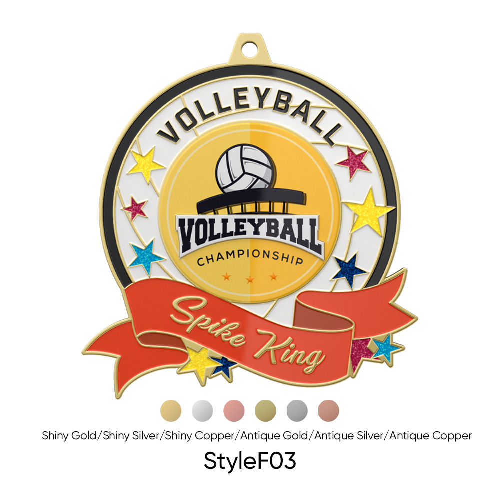 3.5" UV Printed Volleyball Medals 9
