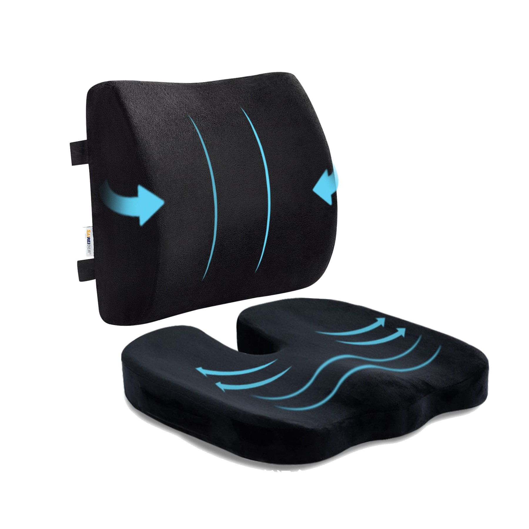 Seat Cushion and Lumbar Support Pillow 2