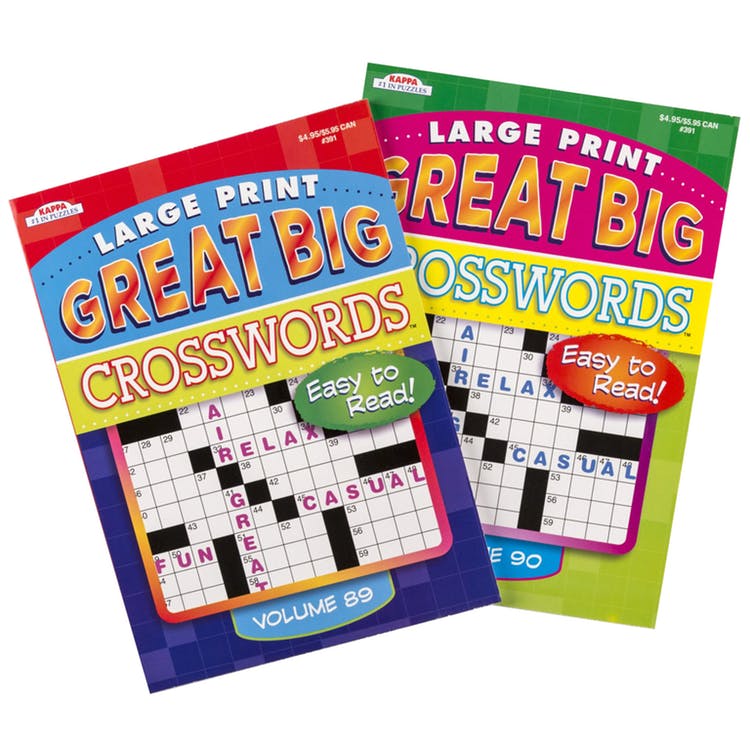 Crossword Puzzle Books - Assorted 85 Pages Large Print Two Titles 1